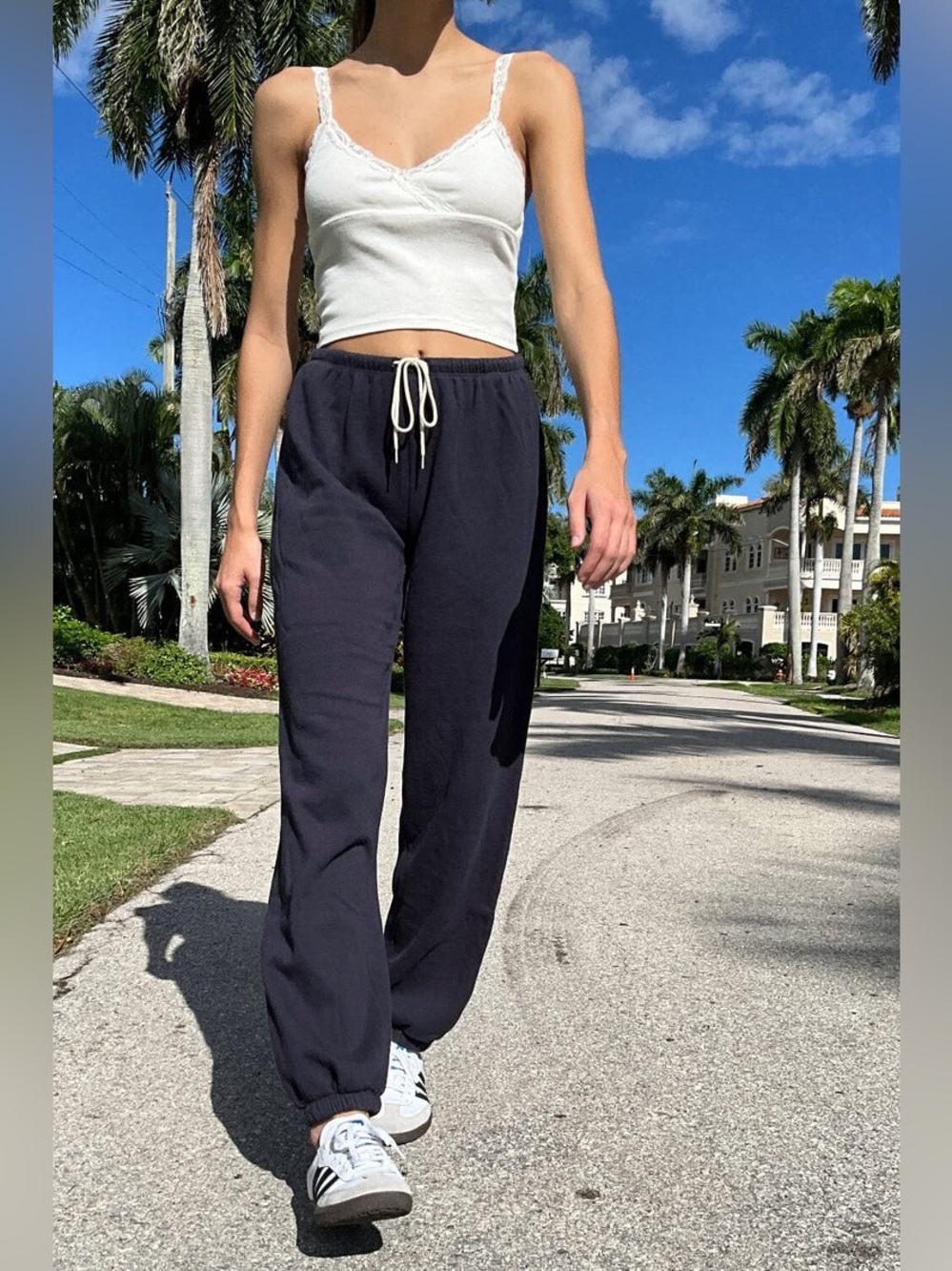Brandy Melville Rosa Tie Sweatpants One Size Y2K
